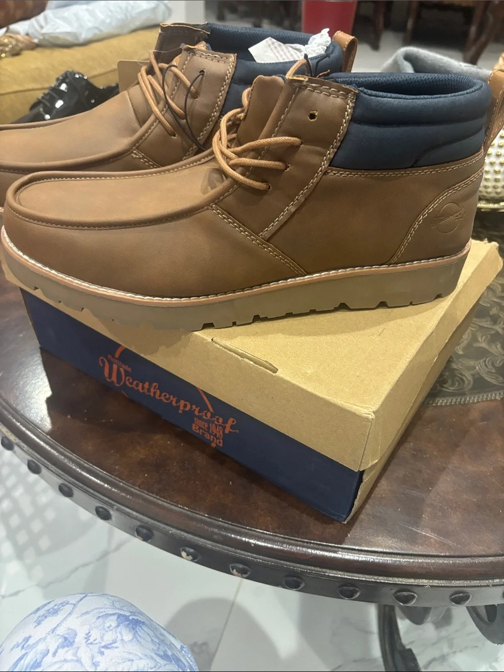 Weatherproof Tan Brown Chukka Lace-Up Boots